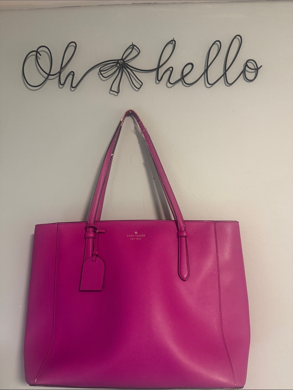 kate spade Hot Pink Leather Tote